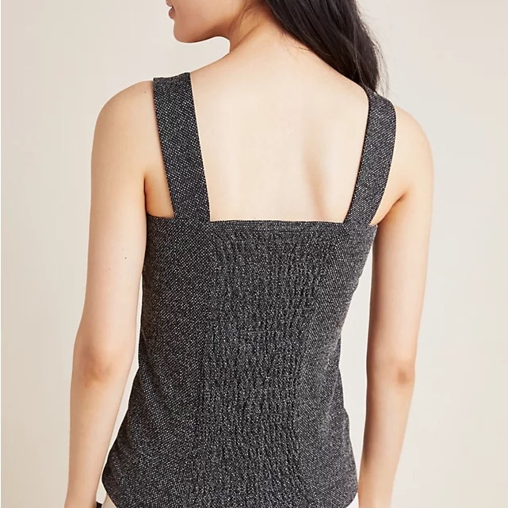 Anthropologie Wide Strap Tank - Charcoal Gray - Picture 3 of 4